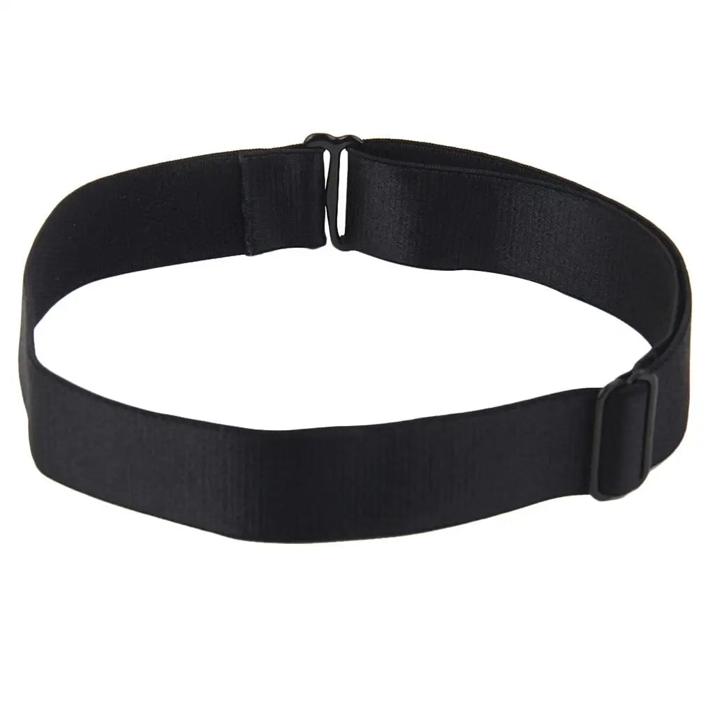 Adjustable Elastic Leg Band Nylon Thigh Ring Solid Black Comfy Stretch Garter for Daily Wear