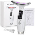 EMS micro current neck beauty instrument, 7-color facial massager, through vibration to enhance facial neck care