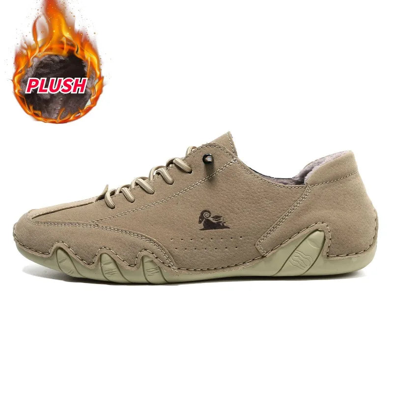 New Men's Shoes Leather Womens Loafers Soft Sole Comfortable Outdoor Walking Shoes Low Top Breathable Women Men Sneakers Zapatos