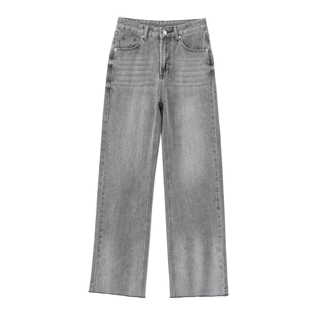 Maxdutti 2026 Spring High Waist Wide Leg Jeans For Women Minimalist Basic Jeans Denim Pants Casual Jeans Trousers