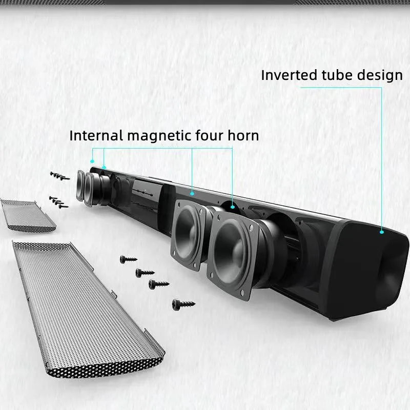 40W Soundbar TV Portable Bluetooth-compatible Speaker Sound bar Wireless Column Home Theater Sound System RCA AUX For TV PC