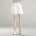 Sports Summer New Casual Loose Thin Five-point Pants 100 Cotton High Waist Thin Shorts Versatile Wide Legs