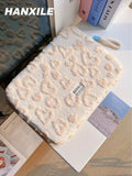 Plush Love Heart Laptop Bag iPad Tablet Bag 11/13/ 15inch Laptop Storage Bag
