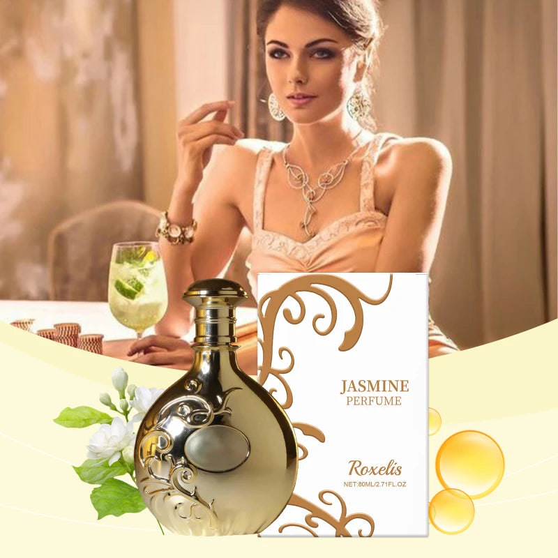 Dubai Arabian Perfume Spray Jasmine Floral Scent Natural Fresh Soft Sweet Charming Romantic Date Night Fragrance Elegant Aroma