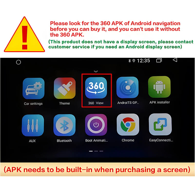 360 camera for car 3D ahd1080p 2053 sensors suitable for Android screens has 360app 25fps. Night vision with antifreeze.