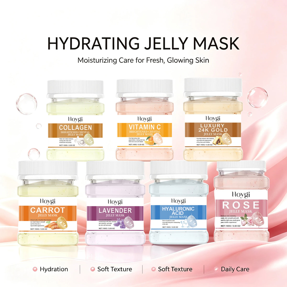 7Designs Viral Hydro Jelly Mask Powder Deep Hydrating Pore Tightening Firming Peel Off Rubber Face Mask DIY K-Beauty Home Spa