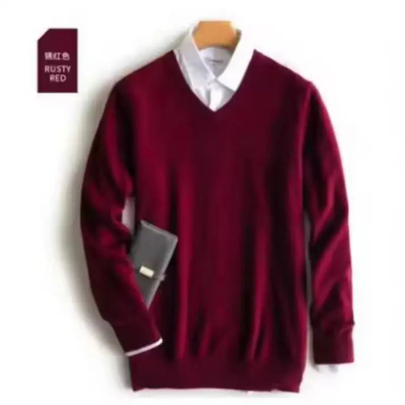 Cashmere Cotton Blended Thick Pullover Men Sweater 2025 Autumn Winter Jersey Hombre Jumper Pull Homme Hiver Knitted Sweaters