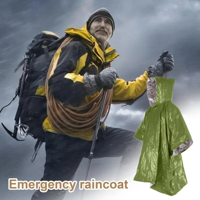 Camping Raincoat Waterproof Survival Emergency Outdoor Multifunction Reflective Clothing Camping Gear Survie Hiking