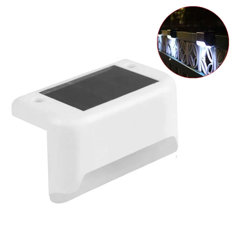 LED Solar Step Lamp Path Stair Outdoor Garden Light Waterproof Balcony Light Decoration for Patio Garden Stair Fence Decor Light