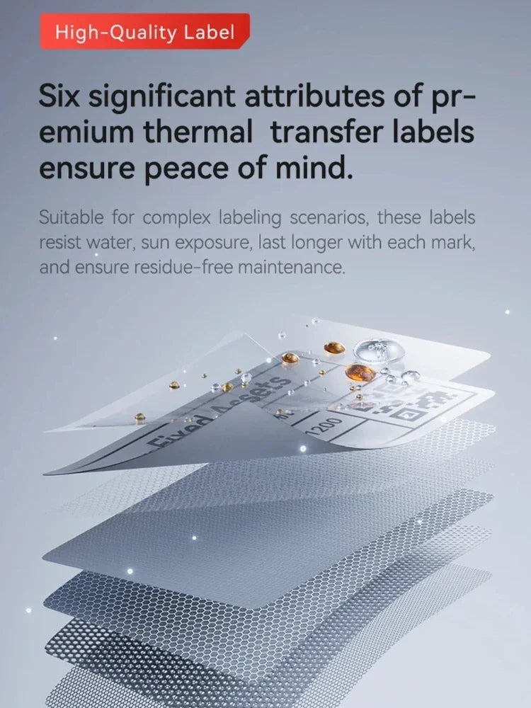 Niimbot M2/M3/B32/Z401 White Label Paper Self-adhesive Thermal Transfer Printing Waterproof Sticker for Niimbot M2/M3 Printer