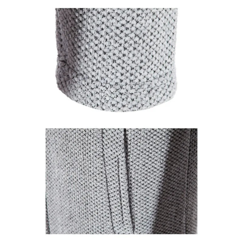 KIDWHXR Man Autumn Winter Cardigan Jacket Fleece Warm Hooded Sweater Coat Male Mid Length Long Sleeve Male Casual Outerwear