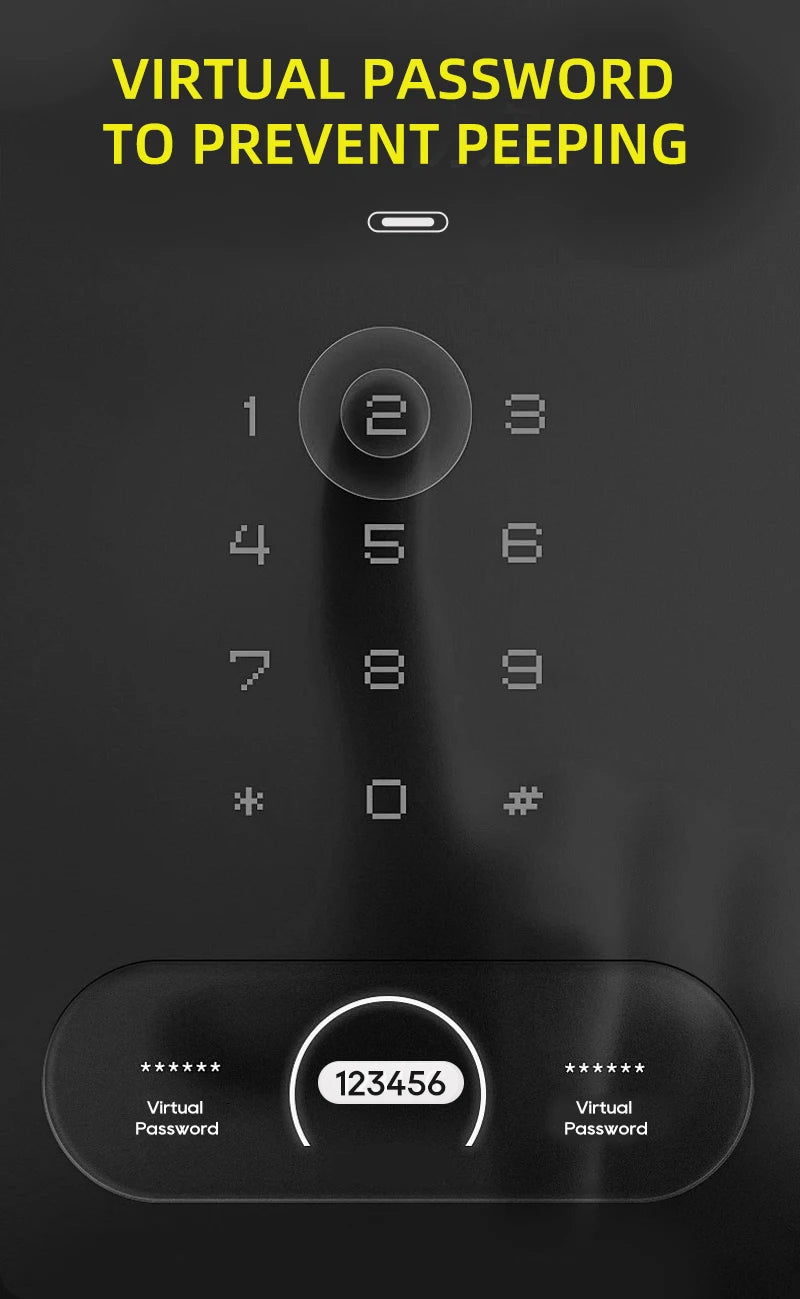 3D Face Recognition Fingerprint Password Smart Door Lock with  Remote Unlocking Wishome APP  Smart Lock Electronic door lock