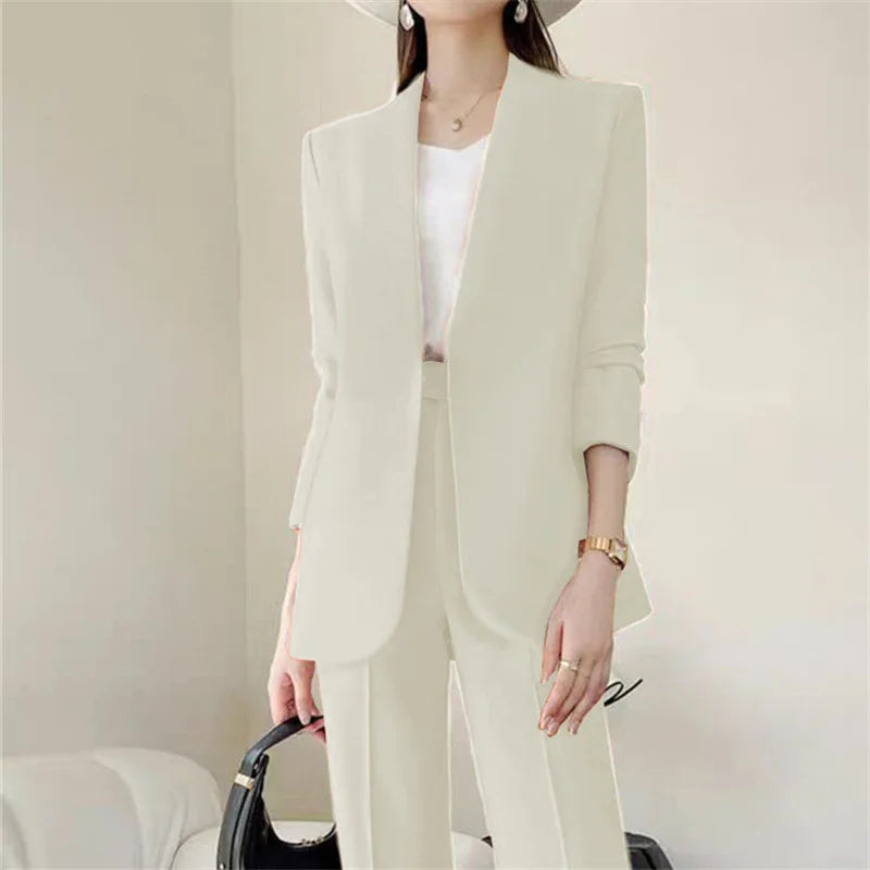 Fashion 2 Piece Sets Women Outfits Spring Autumn New in Korean Pants Sets Commuter Elegant Suit Coat 2 Piece Sets Women
