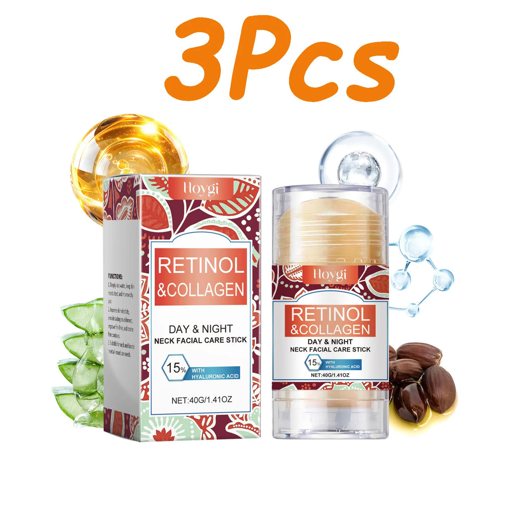 Retinol & Collagen Neck Cream Firming Moisturizing Anti Wrinkle Lifting Face Cream Stick Tightening Nourishing Neck Skin Care