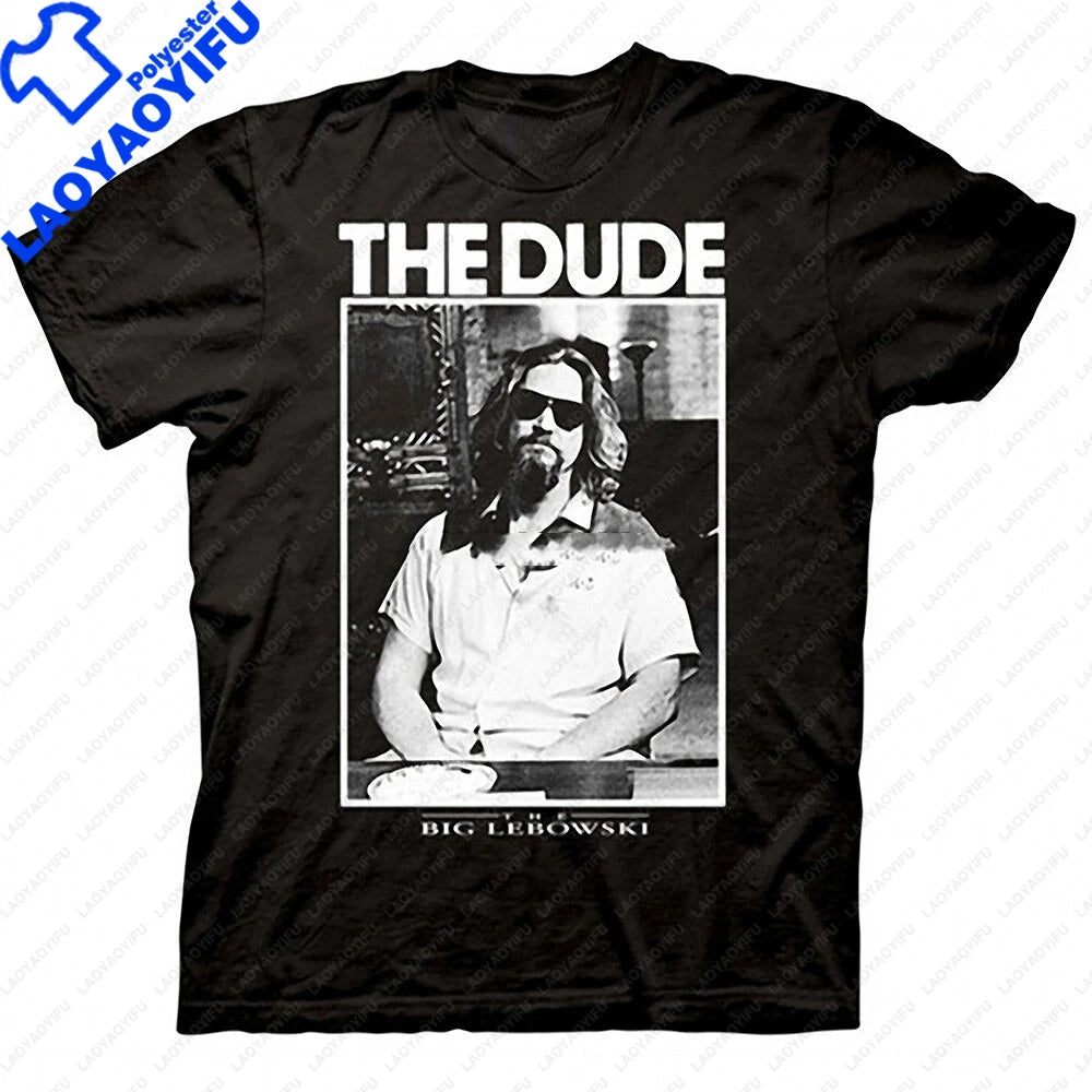 Big Lebowski The Dude Graphic Tshirts Vintage Black Humor Tv Man Breathable Streetwear T-shirt Women Casual Short-sleev