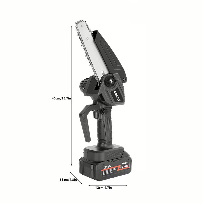 Mini 6-inch Cordless Chainsaw with Splash Guard & Safety Lock, Great for Gardening, Camping, Firewood, DIY And A Perfect Gift for Parents.Black Friday Discount Promotion, Birthday, Christmas Or Festival Gift