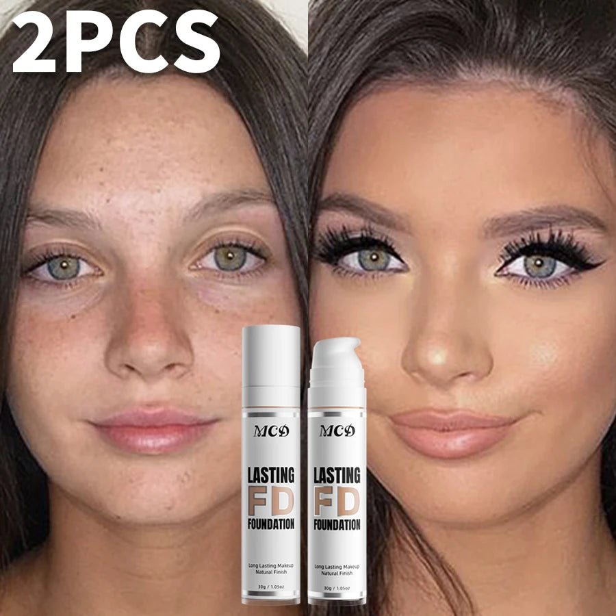 2pcs Shade Full Coverage Concealer 9 Color to Choose Liquid Foundation Makeup Natural High Coverage Base Makeup Cushion Foundation Cream Matte Face Makeup for Women Gifts Face Cosmetics Beauty