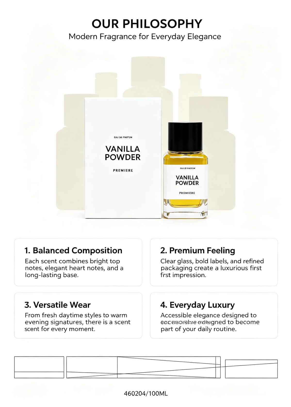 ENCENS SUAVE&Vanilla Powder&Santal Austral Unisex Perfume Oriental Woody Warm Subtle Scent Natural Long Unique Fragrance 100ml