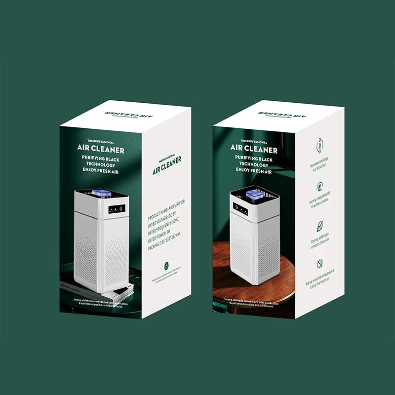 New Portable Intelligent Silent Negative Ion Air Purifier Deodorization Air Cleaner for Bedroom Office Living Room