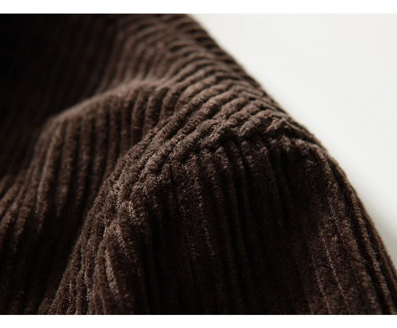 Autumn Casual Blazers for Men Daily Commute Suit Male Pure Cotton Corduroy Gray Single Breasted Suit Jackets Man Simle Coats
