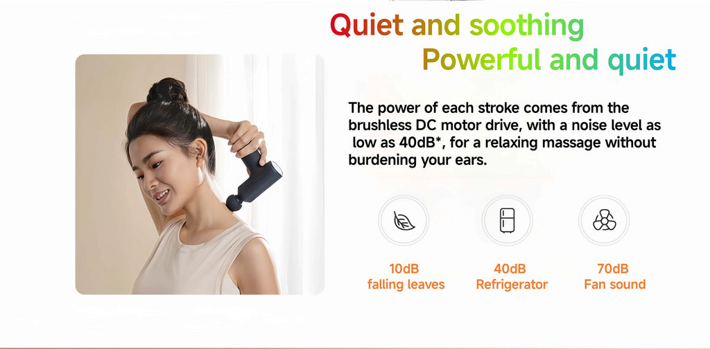 Mijia Mini Fascia Gun 3 Portable Muscle Massage Gun 12kg Thrust Brushless Silent Motor 3 Massager Heads Relax Body