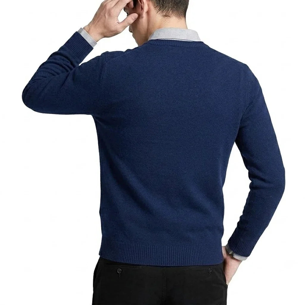 Men's V-Neck Sweater Winter Knitted Pullover Casual Warm Lightweight Y2K Knitwear Jumper Luxury T-shirts for Men Business Tshirt