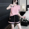 Women's Short Sets 2 Pieces Top and Bottom Tracksuit Female Shorts Sleeve Vacation Outfits Woman 2025 Novelty In New Products