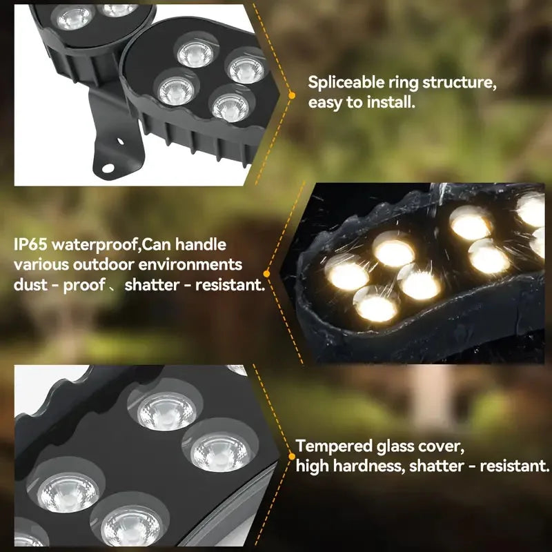 Outdoor LED Lawn Spotlights RGB Tree Holding Light IP65 Waterproof Landscape Lighting Lamp for Garden Path Large Tree Decor Lamp