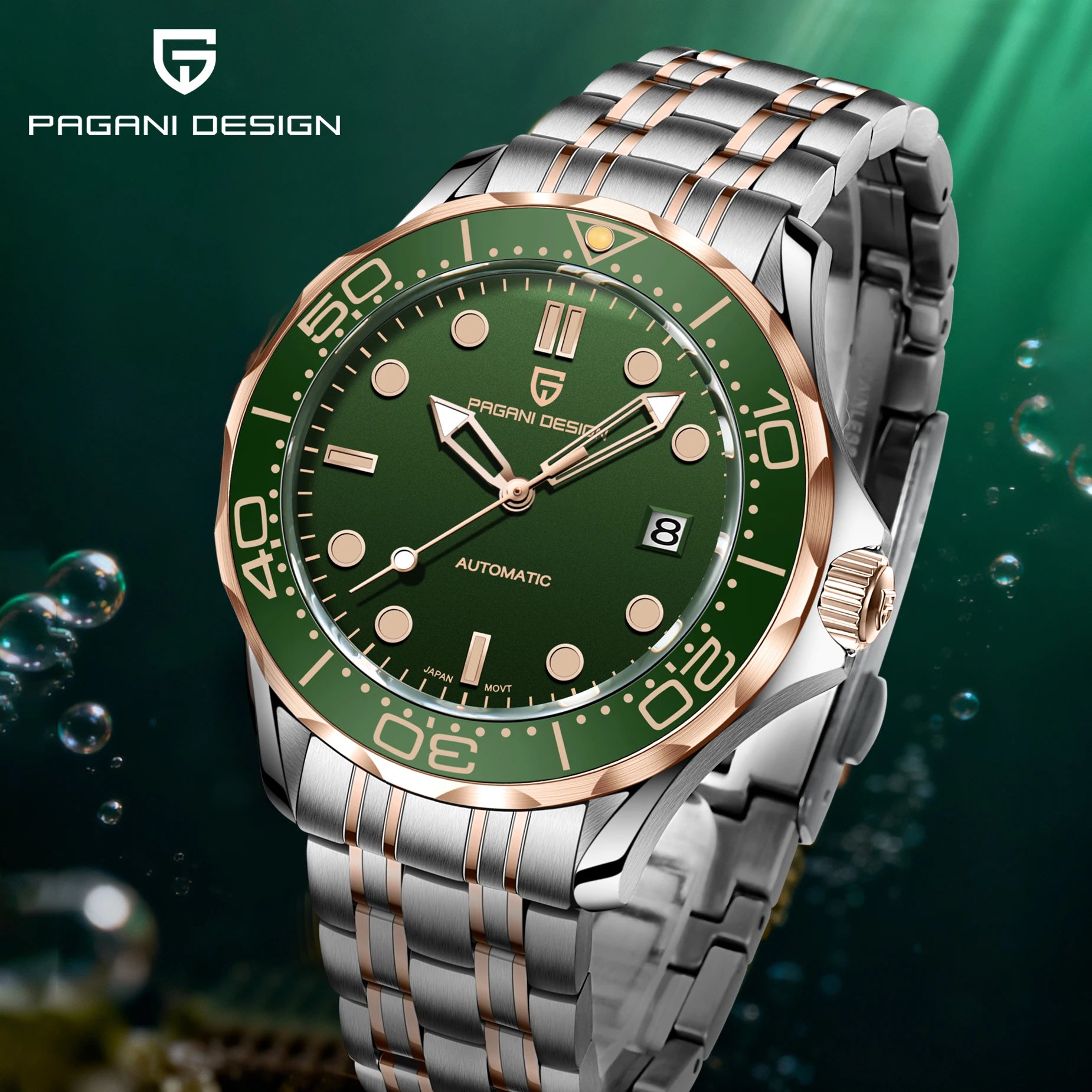 PAGANI DESIGN 2026 New Top Brand Luxury Automatic Watch Men AR Sapphire crystal Mechanical Wristwatch Men Miyota 8215 Movt Clock