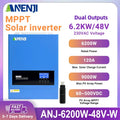 6.2KW Hybrid Solar Inverter 230V 48V Pure Sine Off Grid On Grid Inversor 120A MPPT Solar Charge Controller for PV Solar Panels