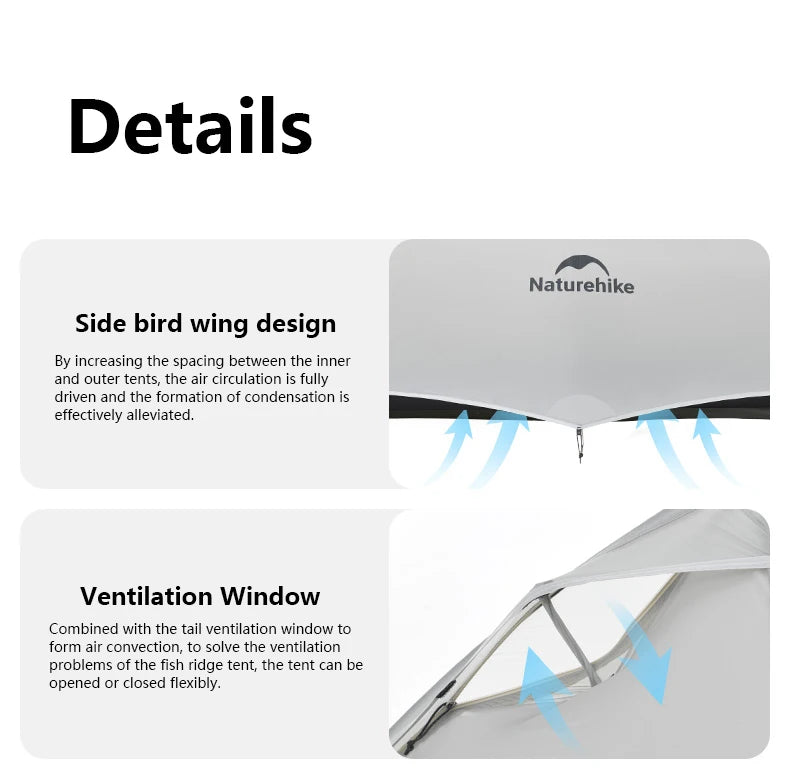 Naturehike Cloud Up 1 Upgraded Tent Ultralight Camping Tent Waterproof Outdoor Hiking Travel Tent Backpacking Cycling Tent