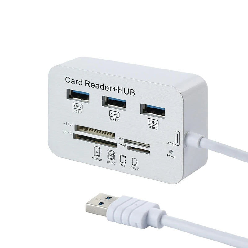 Quality USB 3.0 HUB Card Reader Combo Micro SD TF Memory Card Reader USB Disk PC Mouse Adapter Phone Tablet Charging Extend Dock