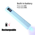 Cordless UV/LED Nail Lamp Set Handheld Light with Stand LCD Display Rechargeable USB Gel Nail Dryer for Quick Curing