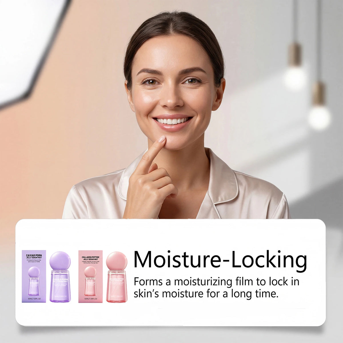 Brightening Collagen Peptide Skin Mist Hydrate Nourish Facial Skin Pre Makeup Primer Refreshing Smooth Soft Skin Beauty Care