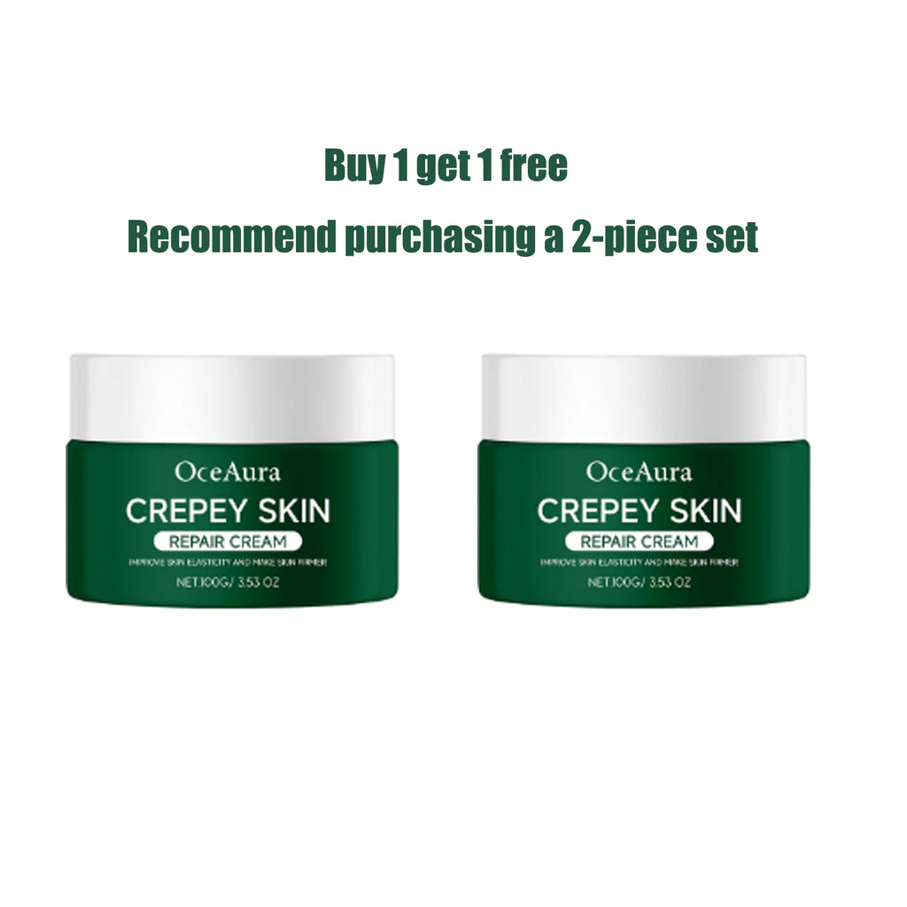 OceAura Crepey Skin Repair Cream Deep Nourishing Anti Wrinkle Sagging Reduction Elasticity Restoring Smoothing Skin Care Lotion