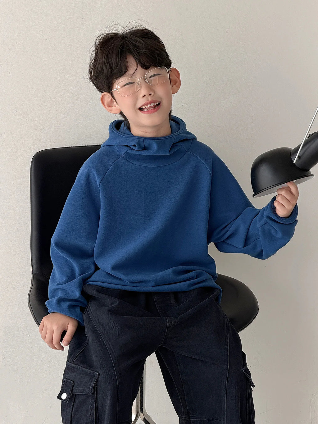 Children Clothing Kids Fashion Casual Warm Versatile Hoodie 2026 Autumn New Boys Korean Style Solid Color Simple Pullover