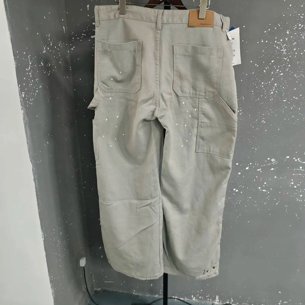 PFNW 2025 Autumn Men's Jeans Loose Long Pants Korea Fashion High Street Solid Color Male Wide Leg Trousers 28W9729