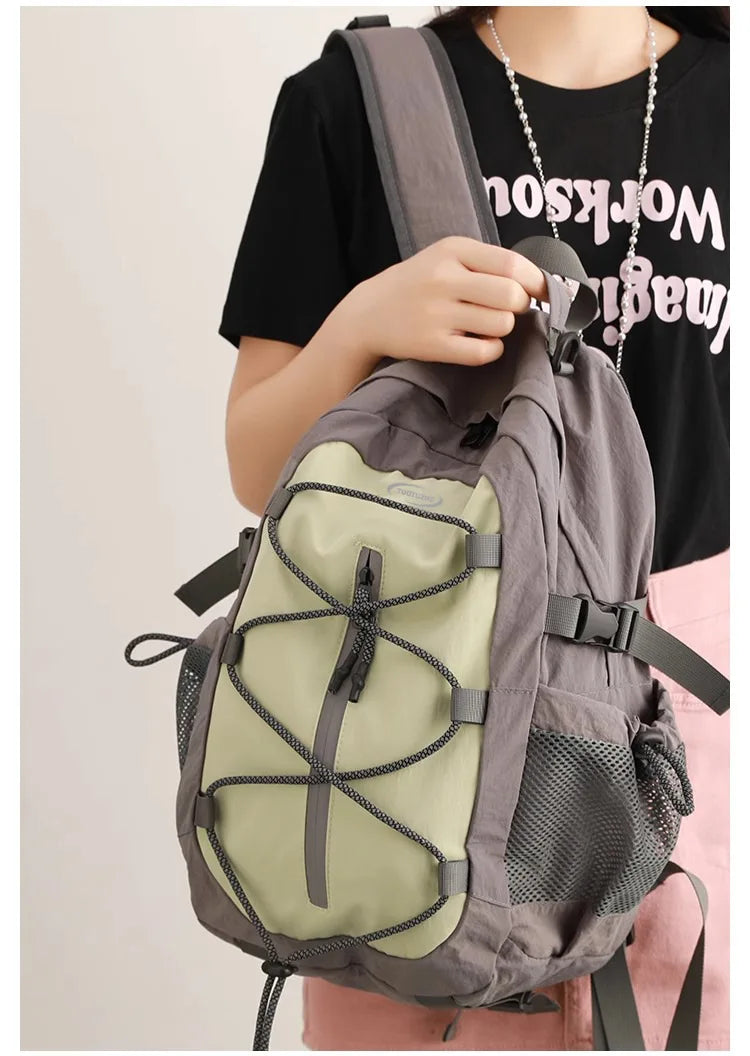 Small Outdoor Travel Backpack for Women, Lightweigh Waterproof Hiking and Mountaineering BackpackJunior High School Bag Student