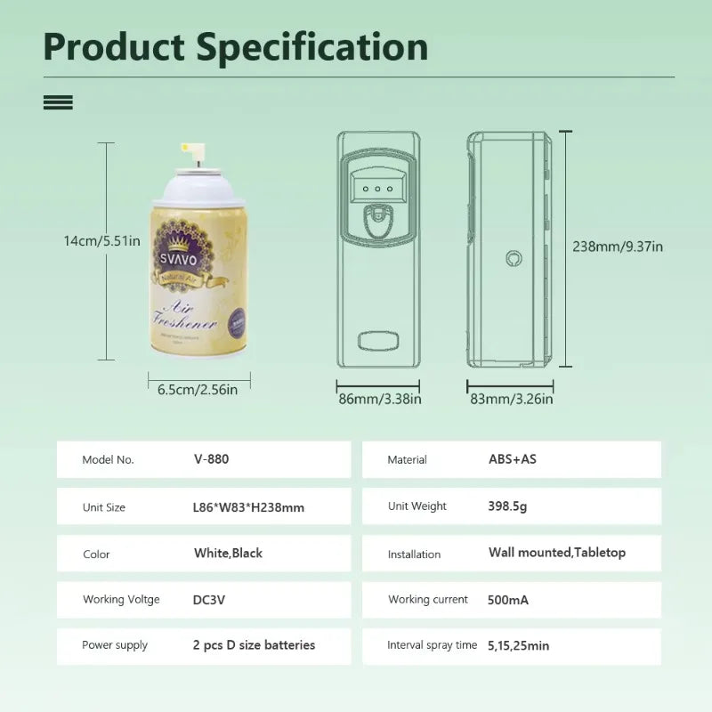 Best-selling perfume dispenser machine 300ml can air freshener aerosol perfume