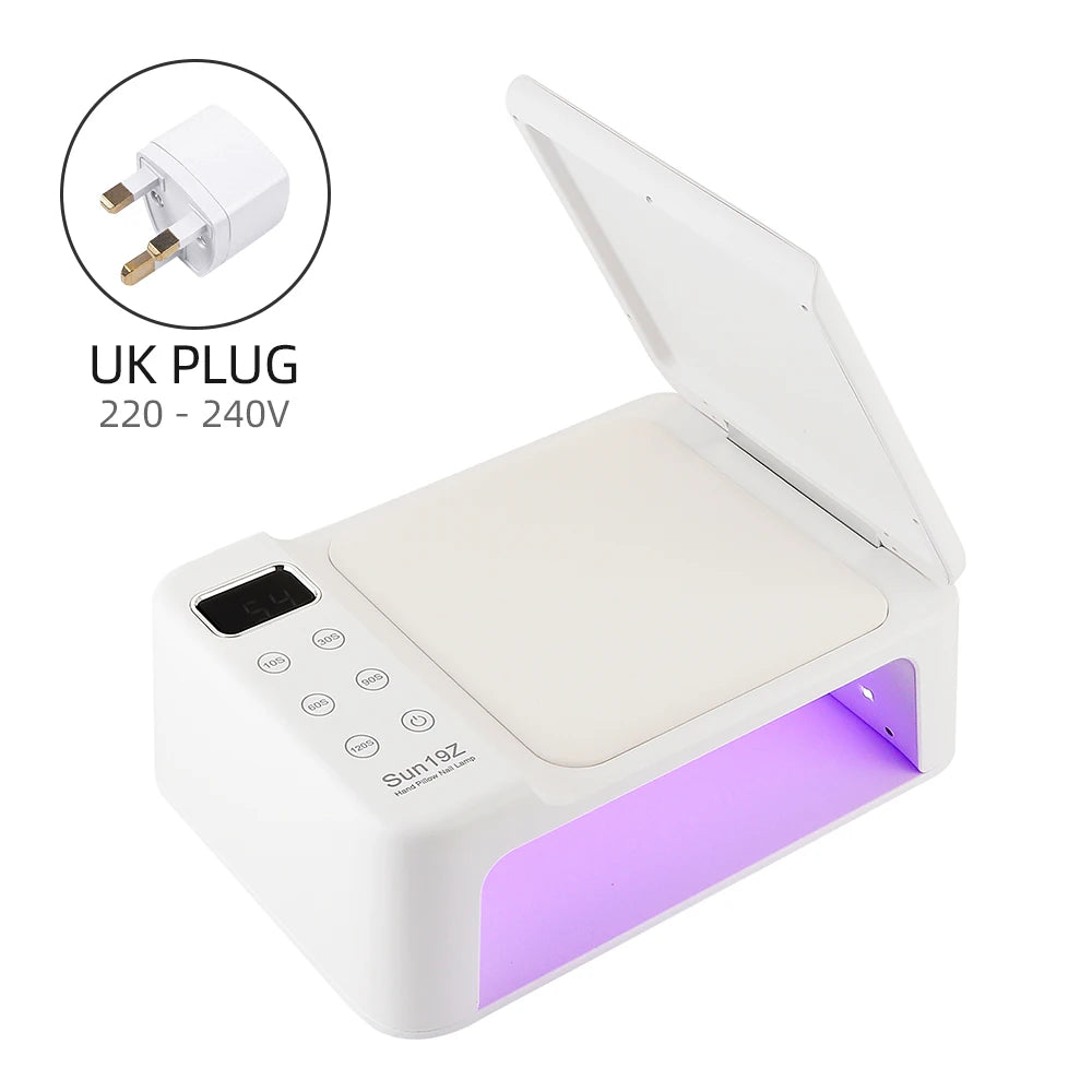 126W 63LED Lights UV LED Lamp Nail Dryer With Hand Rest Holder Tow Hand Big Nail Lamp Gel Polish Fast Drying Lamp For Manicure