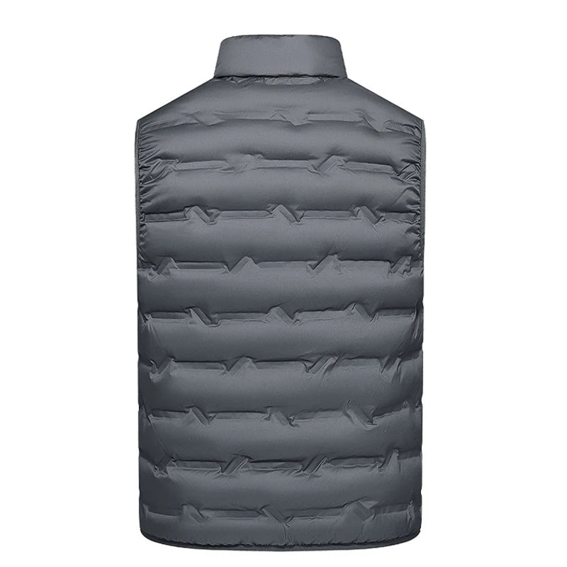 Winter Men Down Vests Mens waterproof Fashion Casual Down Sleeveless Vest Jackets Mens Autumn Couple Lightweight Work Waistcoat
