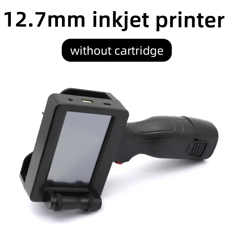 12.7mm Handheld Inkjet Printer 2588+ for QR Barcode Batch Date Number Logo Expiry Date Coding Machine Non-encrypted 25 Languages