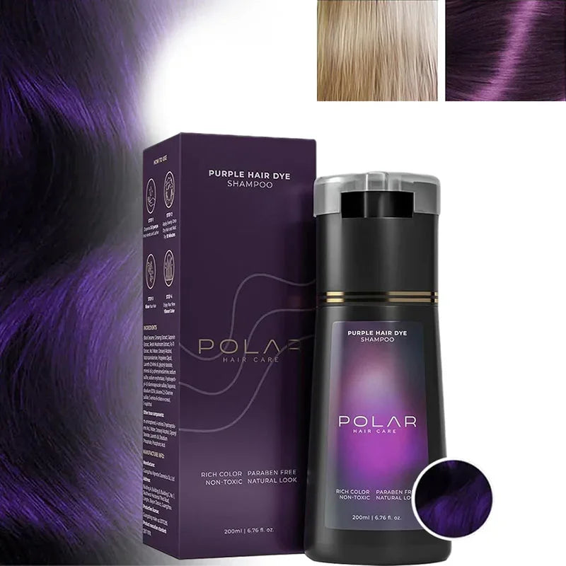 Hair Dye Coloring Shampoo 3 in 1 Instant Hair Dye Shampoo Nourish Long Lasting Color Dye For Women Men Gray Hair Coverage 200ML
