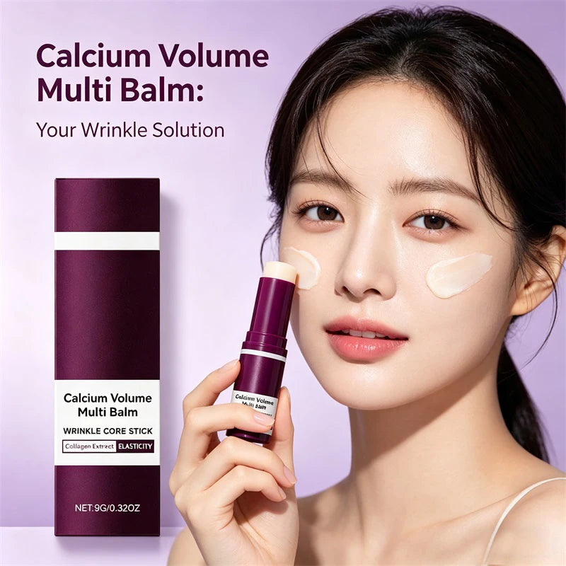 Calcium Volume Multi Balm Deep Hydration Face Skin Elasticity Enhanced Puffy Eyes Treatments Anti Wrinkle Collagen Balm Stick