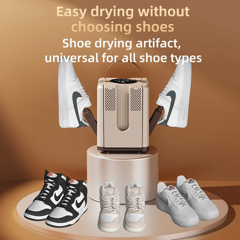 Portable 6 Arms Electric Shoe Dryer Foldable Boot Drying Machine Household Shoe Warmer Heater With Intelligent Timer Shoe Blowe
