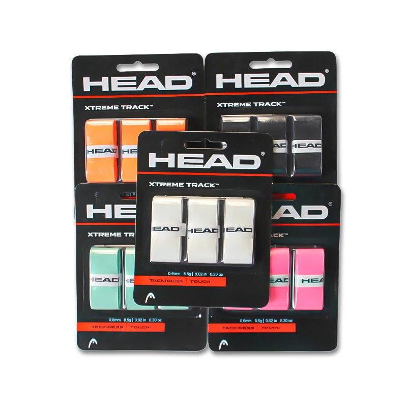 3pcs HEAD Tennis Racket Overgrip Sweat Band Absorption Grip PU Badminton Racket Handle Grip Tennis Griptape Padel Racket Grip