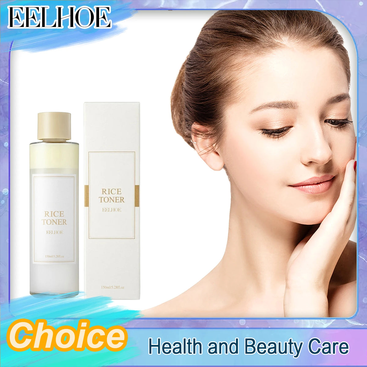 150ml Rice Toner Moisturizing Firming Skin Care Hydrating soothing Gentle Nourishing Skin Barrier Toner Women Facial Brightening