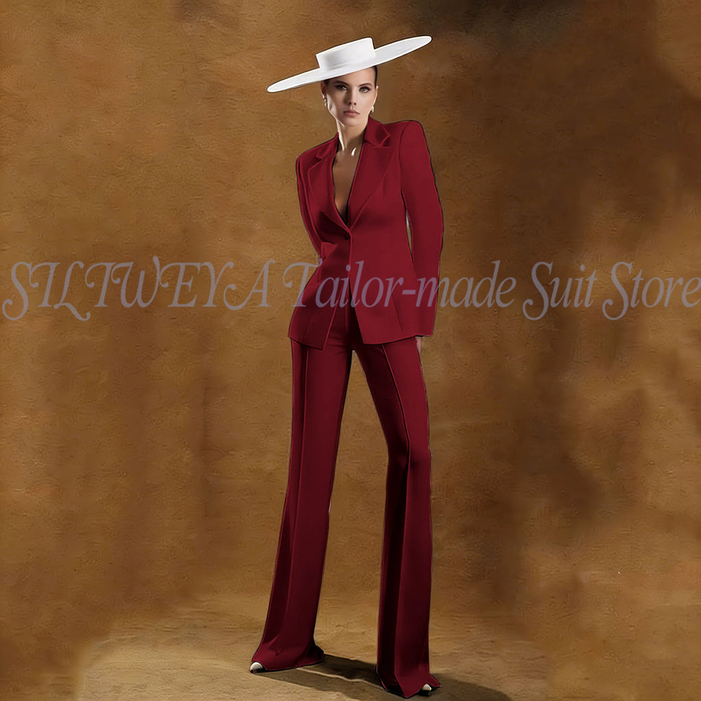 Ladies White Tailored Blazer Trousers Set Workplace Business Occasion Formal Attire 2026 Women Fashion Chic Office Commute Suit