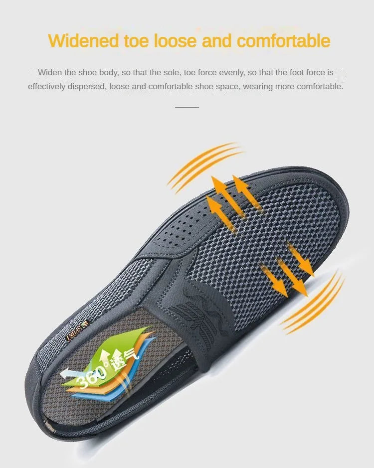 Men's Shoes 2025 Summer Casual Sneakers Breathable Mesh Chunky Sole Affordable Free Shipping
