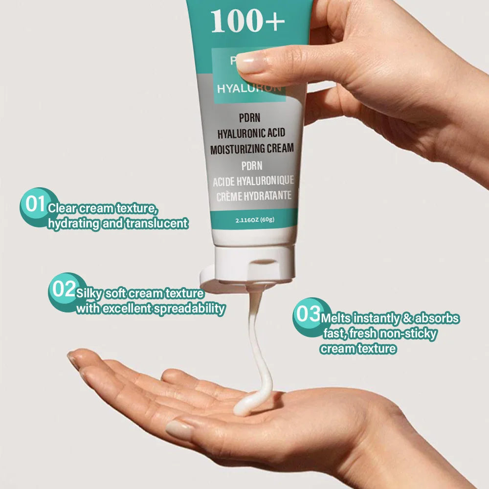 PDRN Hyaluronic Acid Cream 60g Hydrolyzed Collagen Deep Hydration Glow Skin Repair Non-Sticky Day Night Facial Moisturizer